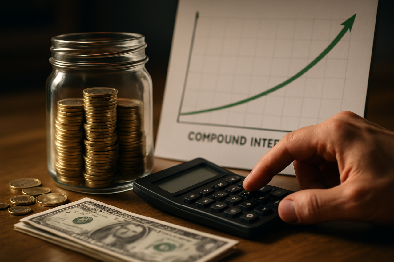 Compound Interest Growth stock illustration. Illustration of planning ...